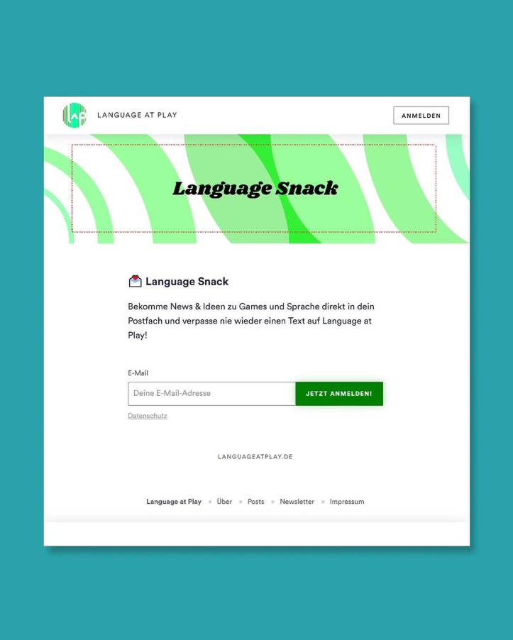 Newsletter "language Snack" von dem Team Language at Play