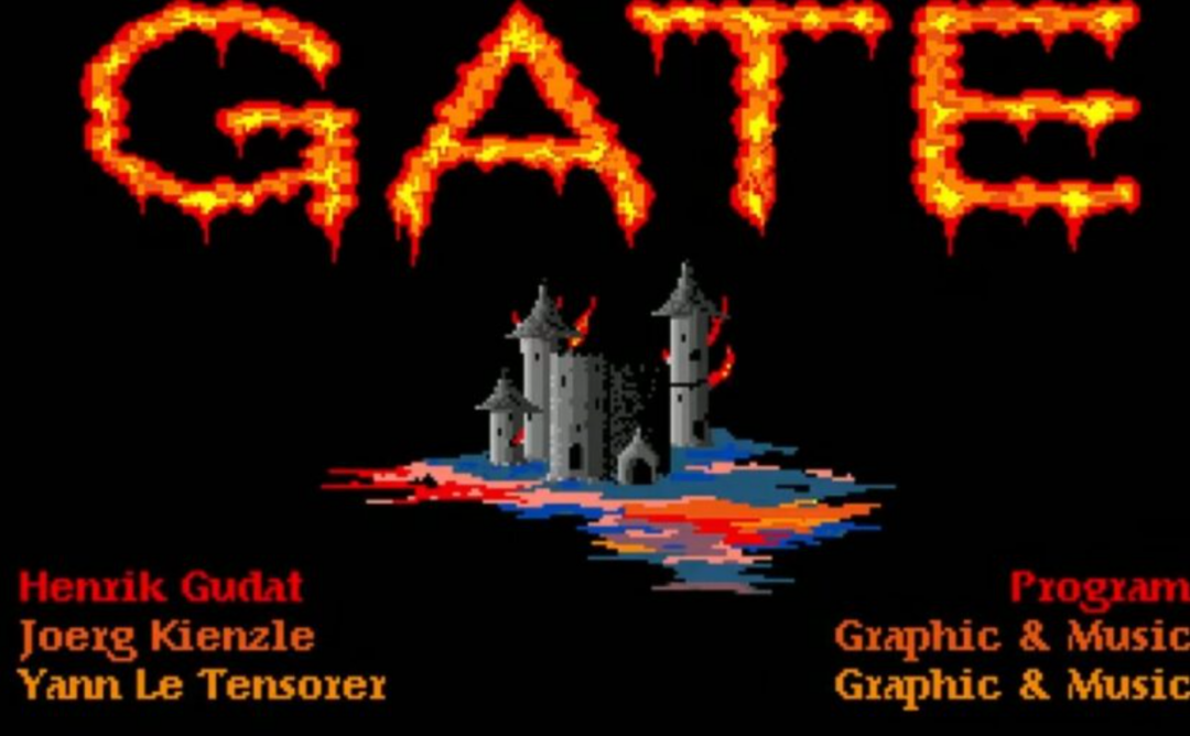 Startbildschirm des Spiels GATE (1991)